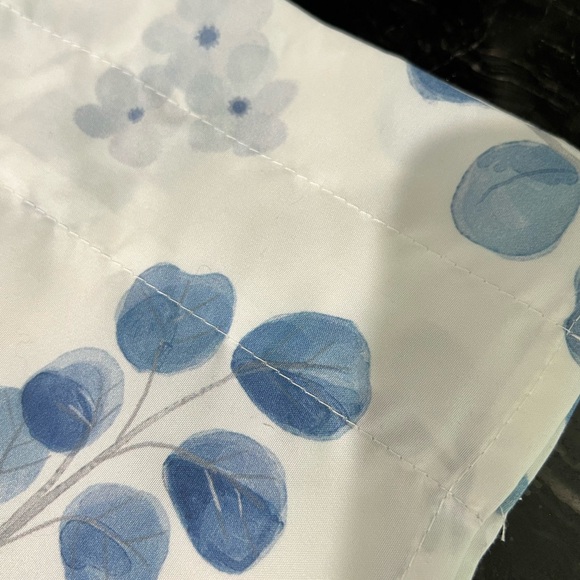 Boho bath set - Floral Shower Curtain, liner w/ hooks & window valance - Picture 9 of 14